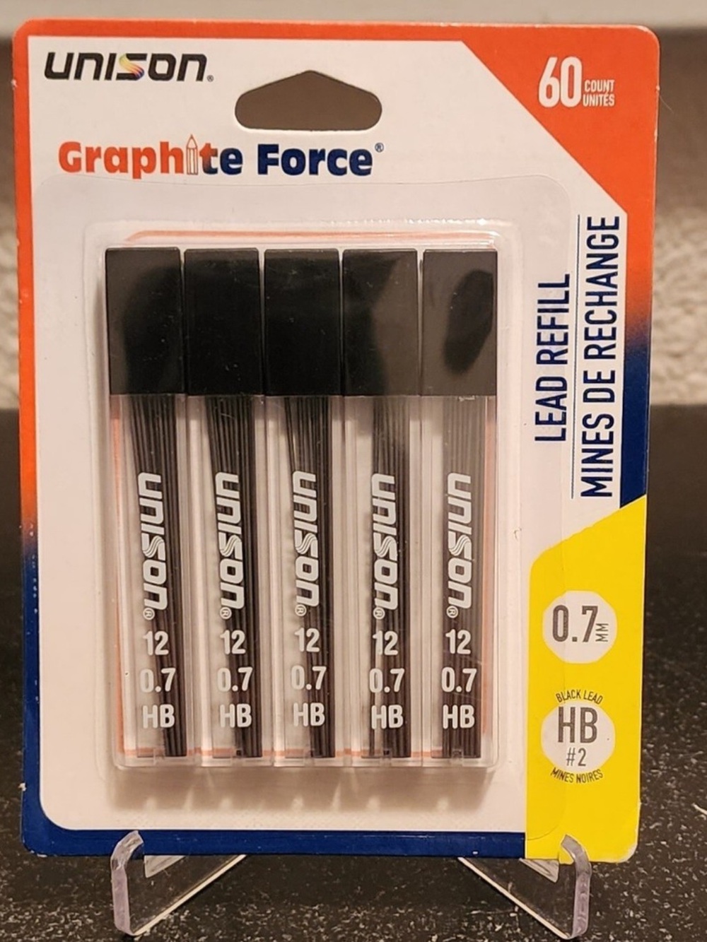 Unison Graphite Force 0.7mm HB Mechanical Pencil Lead Refill - Black